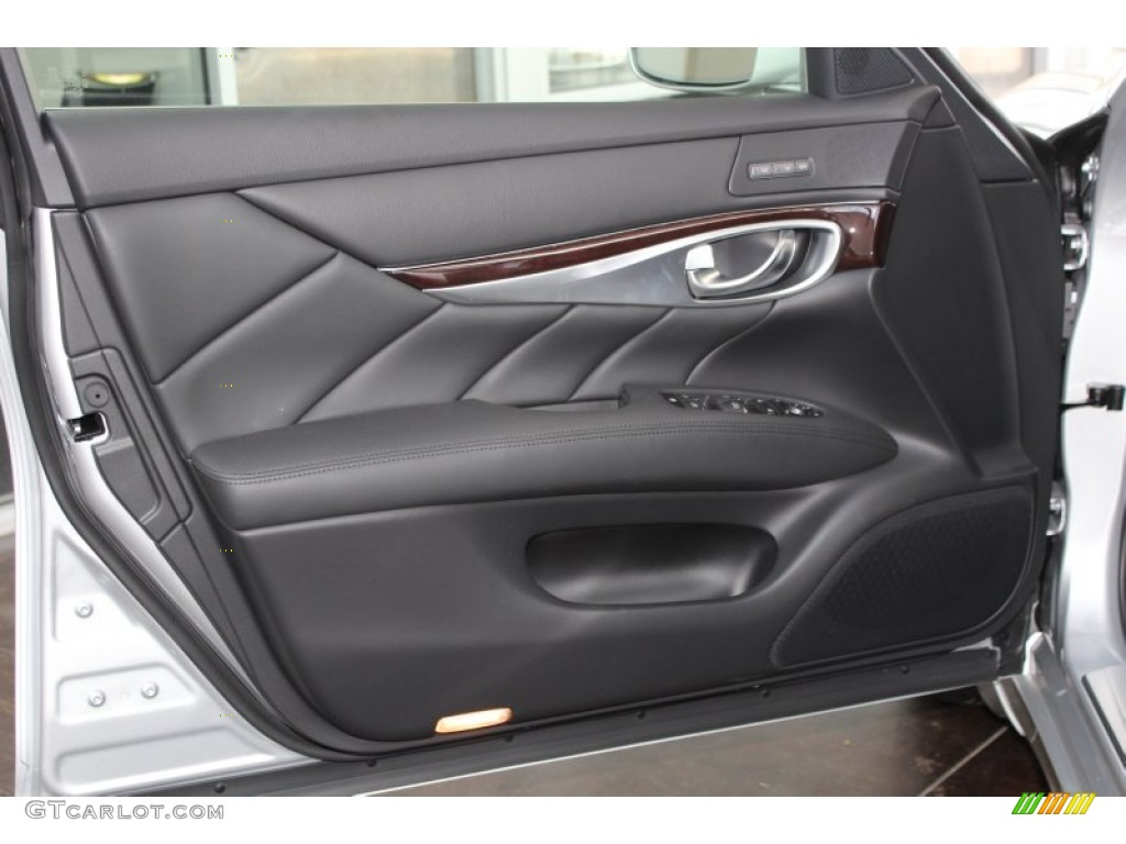 2013 Infiniti M 37 Sedan Graphite Door Panel Photo #82967641