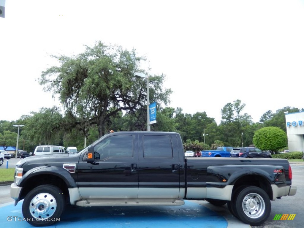 2009 F450 Super Duty King Ranch Crew Cab 4x4 Dually - Black / Chaparral Leather photo #2