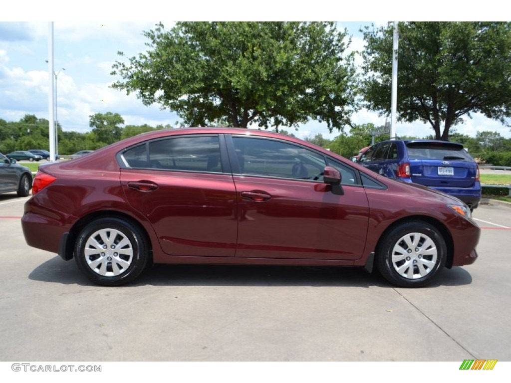 Crimson Pearl 2012 Honda Civic LX Sedan Exterior Photo #82970432