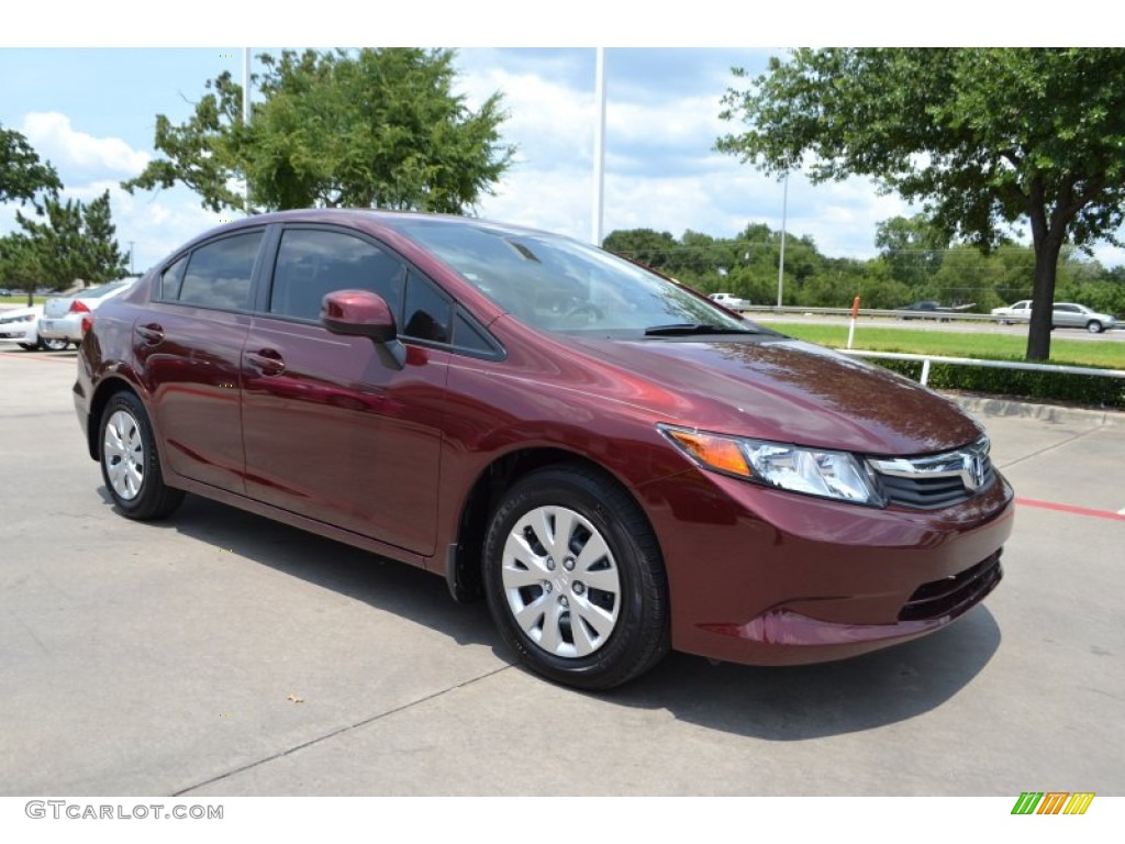 Crimson Pearl 2012 Honda Civic LX Sedan Exterior Photo #82970456