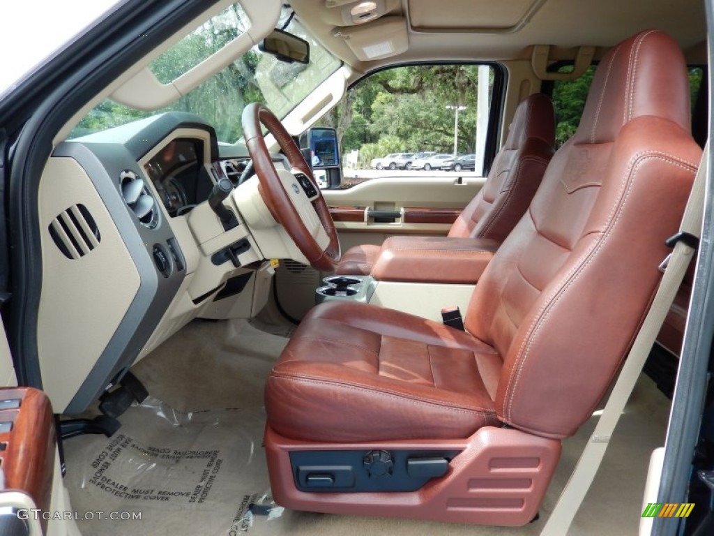 Chaparral Leather Interior 2009 Ford F450 Super Duty King Ranch Crew Cab 4x4 Dually Photo #82970711