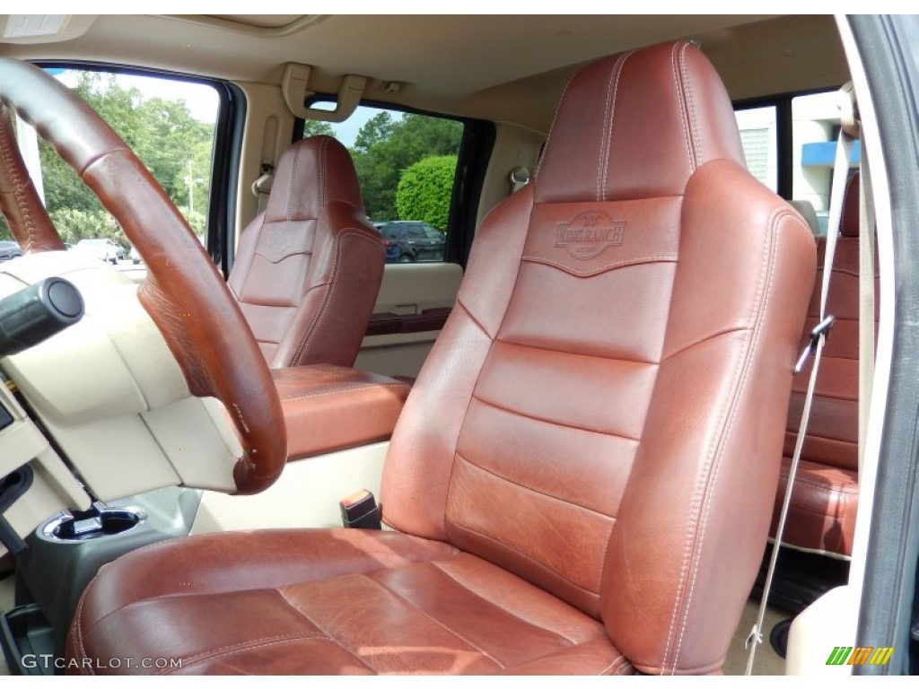 Chaparral Leather Interior 2009 Ford F450 Super Duty King Ranch Crew Cab 4x4 Dually Photo #82970729