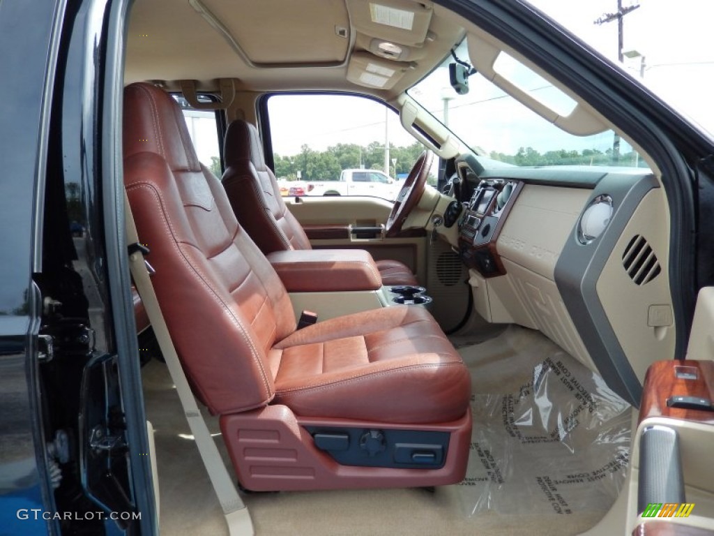 Chaparral Leather Interior 2009 Ford F450 Super Duty King Ranch Crew Cab 4x4 Dually Photo #82970830