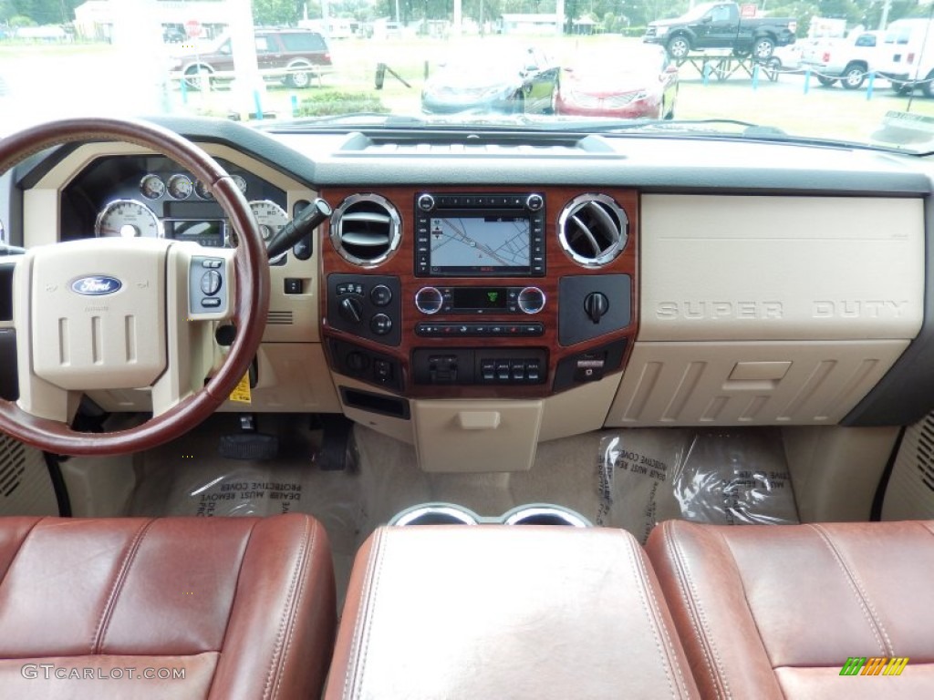 2009 Ford F450 Super Duty King Ranch Crew Cab 4x4 Dually Chaparral Leather Dashboard Photo #82970899
