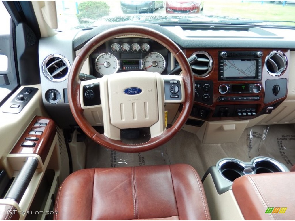 2009 Ford F450 Super Duty King Ranch Crew Cab 4x4 Dually Chaparral Leather Dashboard Photo #82970927