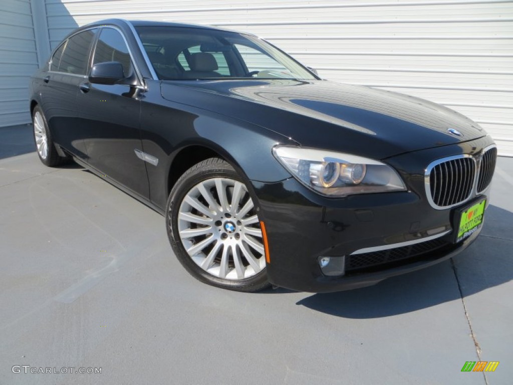 2009 7 Series 750Li Sedan - Azurite Black Metallic / Champagne Full Merino Leather photo #2