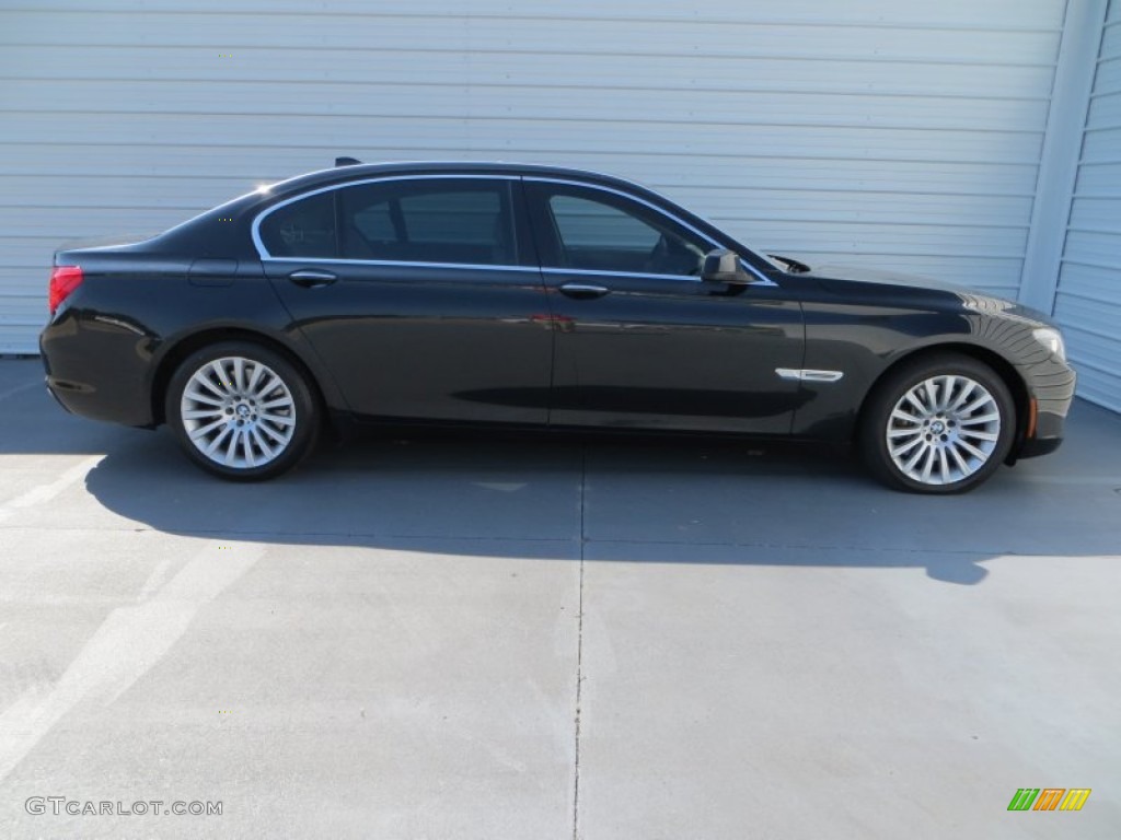 2009 7 Series 750Li Sedan - Azurite Black Metallic / Champagne Full Merino Leather photo #3