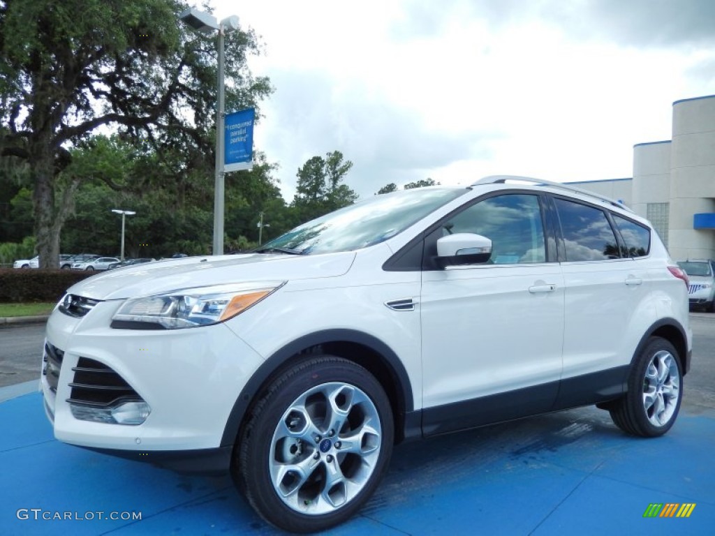 White Platinum 2014 Ford Escape Titanium 2.0L EcoBoost Exterior Photo #82971131