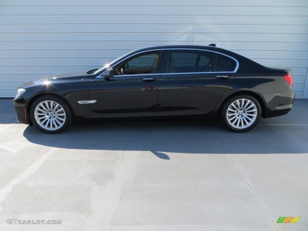 2009 7 Series 750Li Sedan - Azurite Black Metallic / Champagne Full Merino Leather photo #6