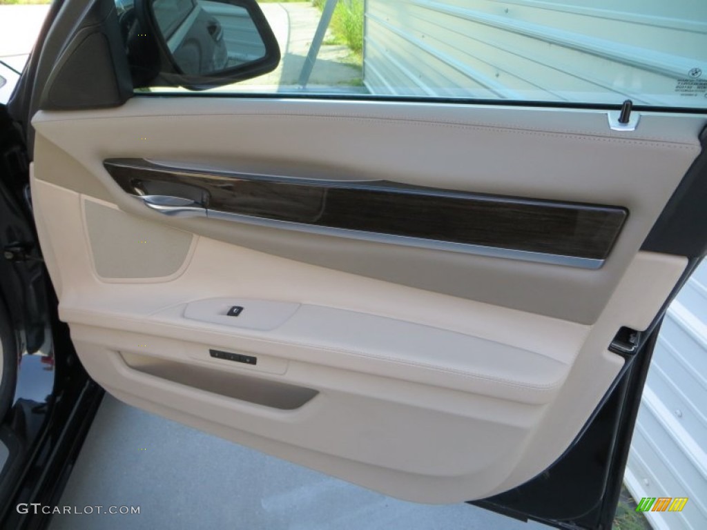 2009 7 Series 750Li Sedan - Azurite Black Metallic / Champagne Full Merino Leather photo #18
