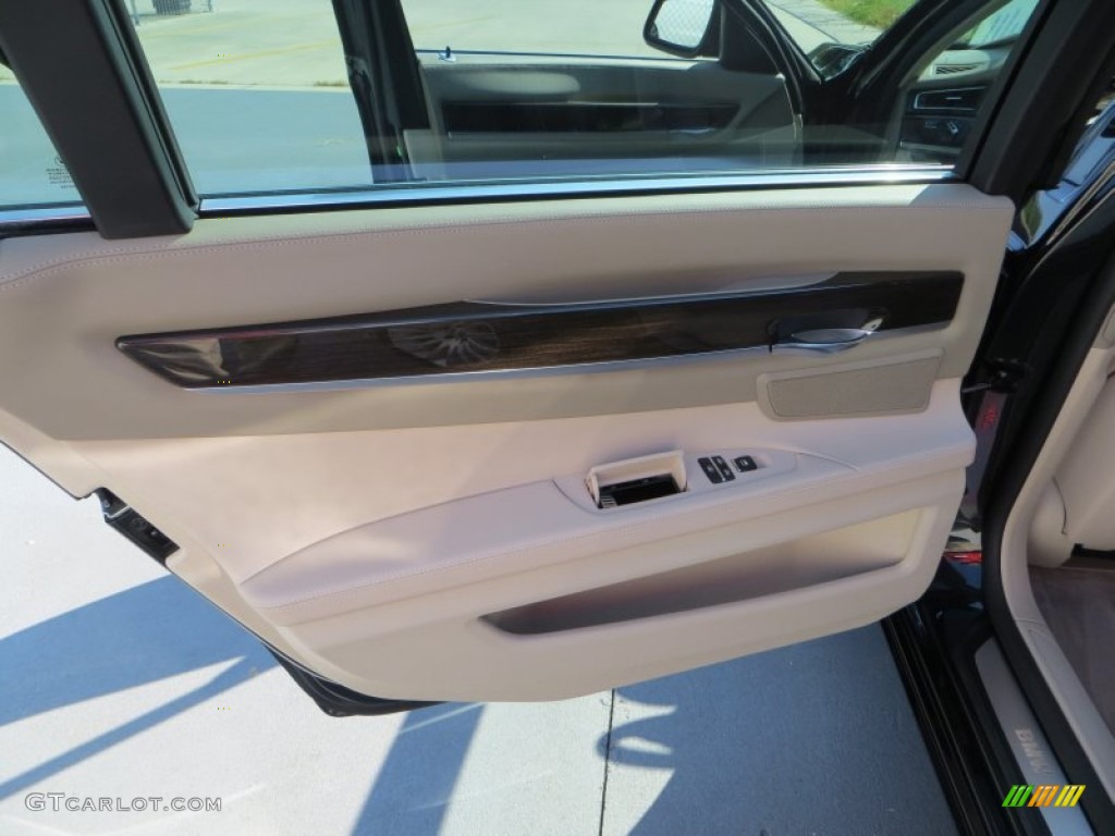 2009 7 Series 750Li Sedan - Azurite Black Metallic / Champagne Full Merino Leather photo #24