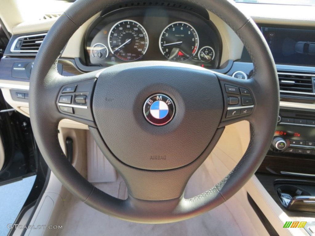 2009 7 Series 750Li Sedan - Azurite Black Metallic / Champagne Full Merino Leather photo #38