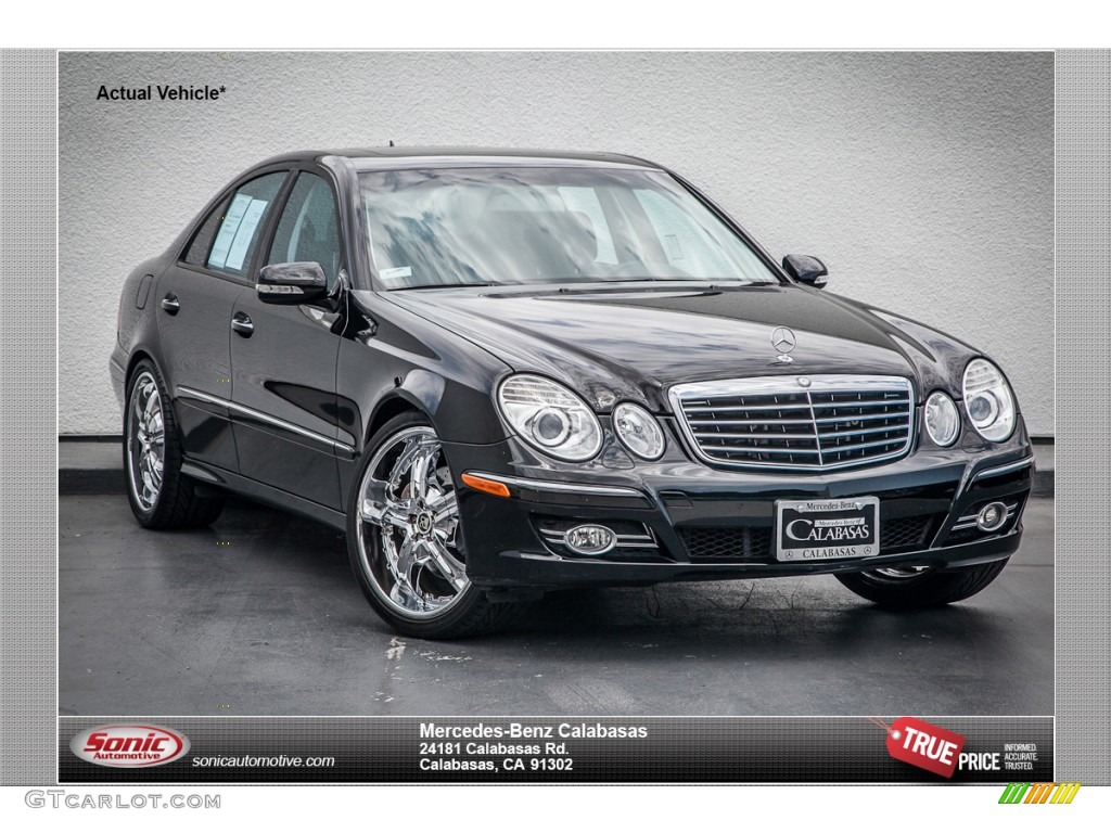 2008 E 550 Sedan - Black / Black photo #1