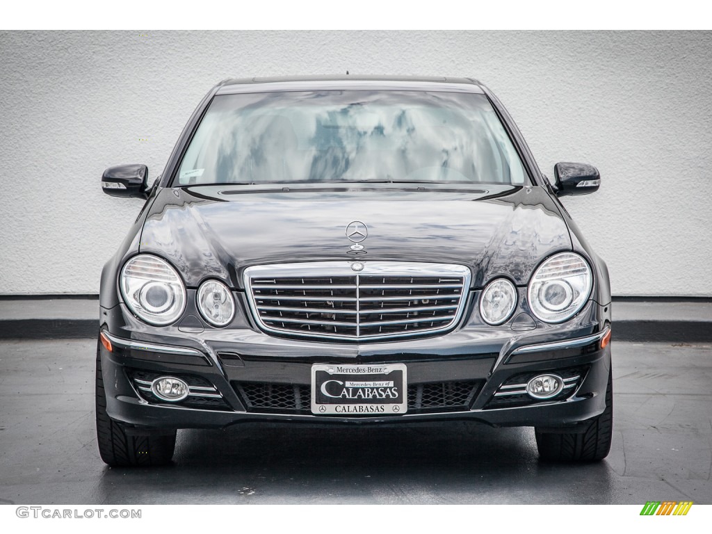 2008 E 550 Sedan - Black / Black photo #2