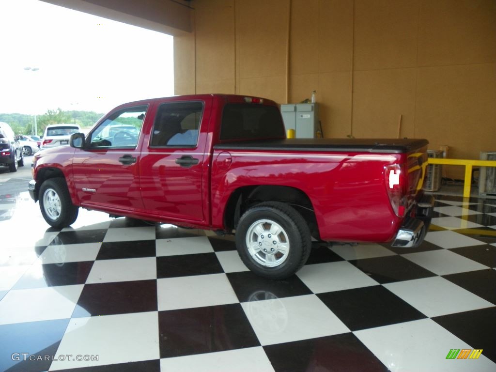 2005 Colorado LS Crew Cab - Dark Cherry Red Metallic / Medium Dark Pewter photo #4