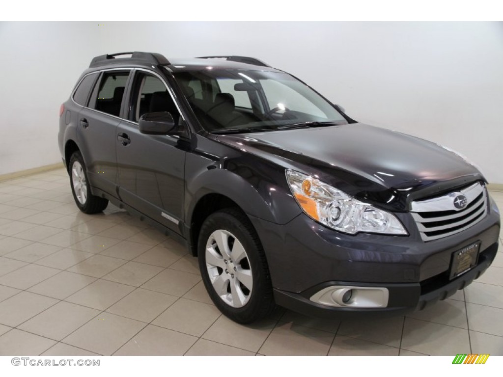 2011 Outback 2.5i Premium Wagon - Graphite Gray Metallic / Off Black photo #1