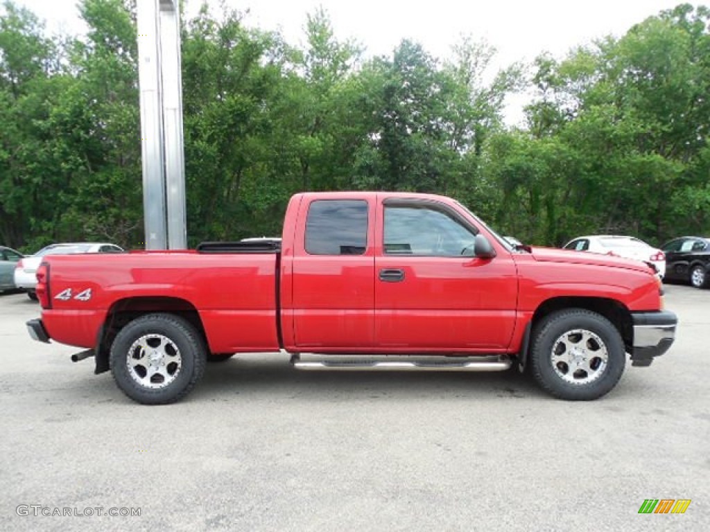 2007 Silverado 1500 Classic LS Extended Cab 4x4 - Victory Red / Dark Charcoal photo #7