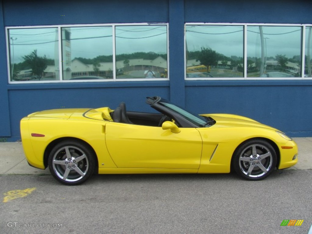2006 Corvette Convertible - Velocity Yellow / Ebony Black photo #7