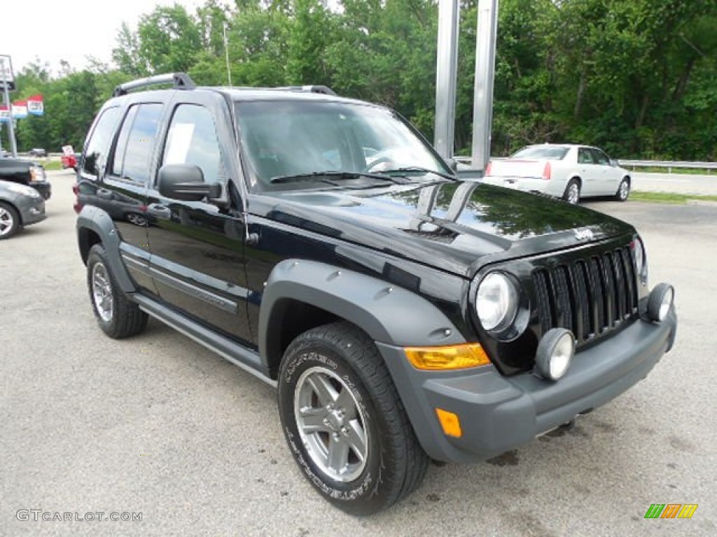 Black Clearcoat 2005 Jeep Liberty Renegade 4x4 Exterior Photo #82977101