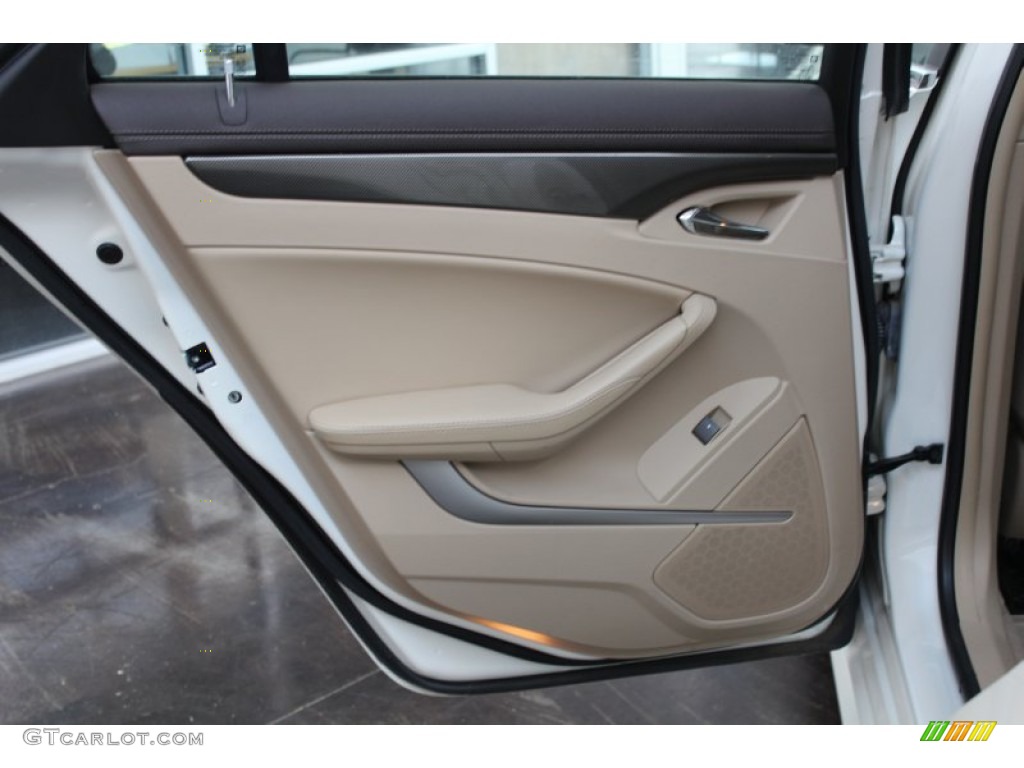 2010 Cadillac CTS 3.0 Sedan Cashmere/Cocoa Door Panel Photo #82979008