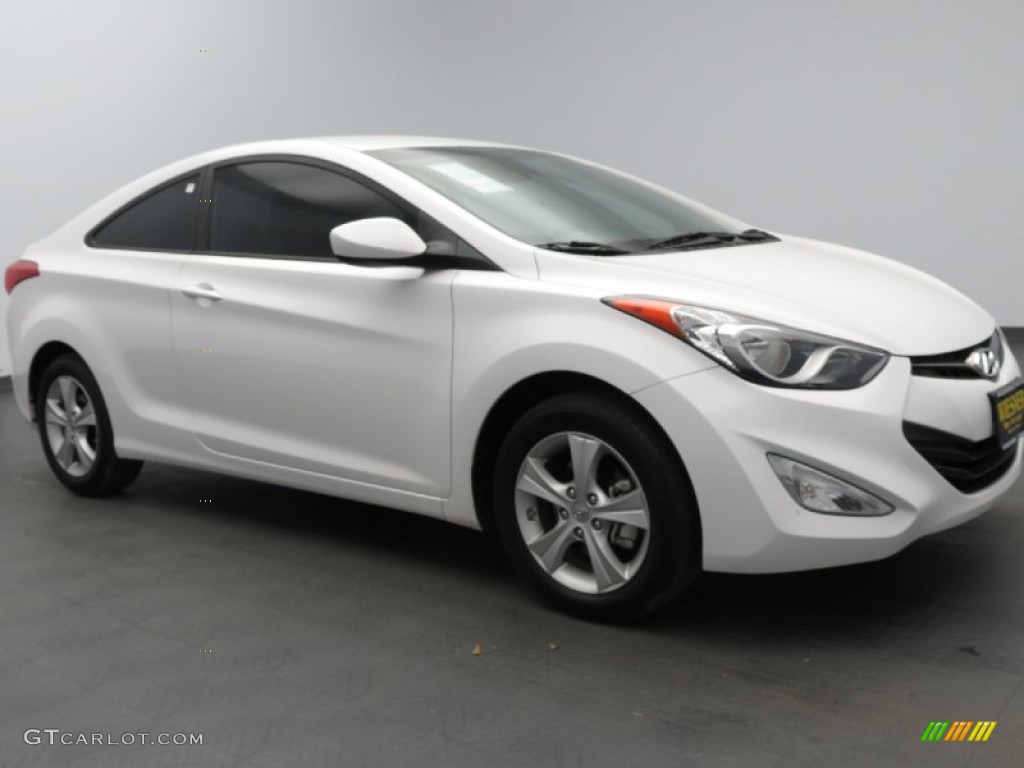 2013 Elantra Coupe GS - Monaco White / Gray photo #2