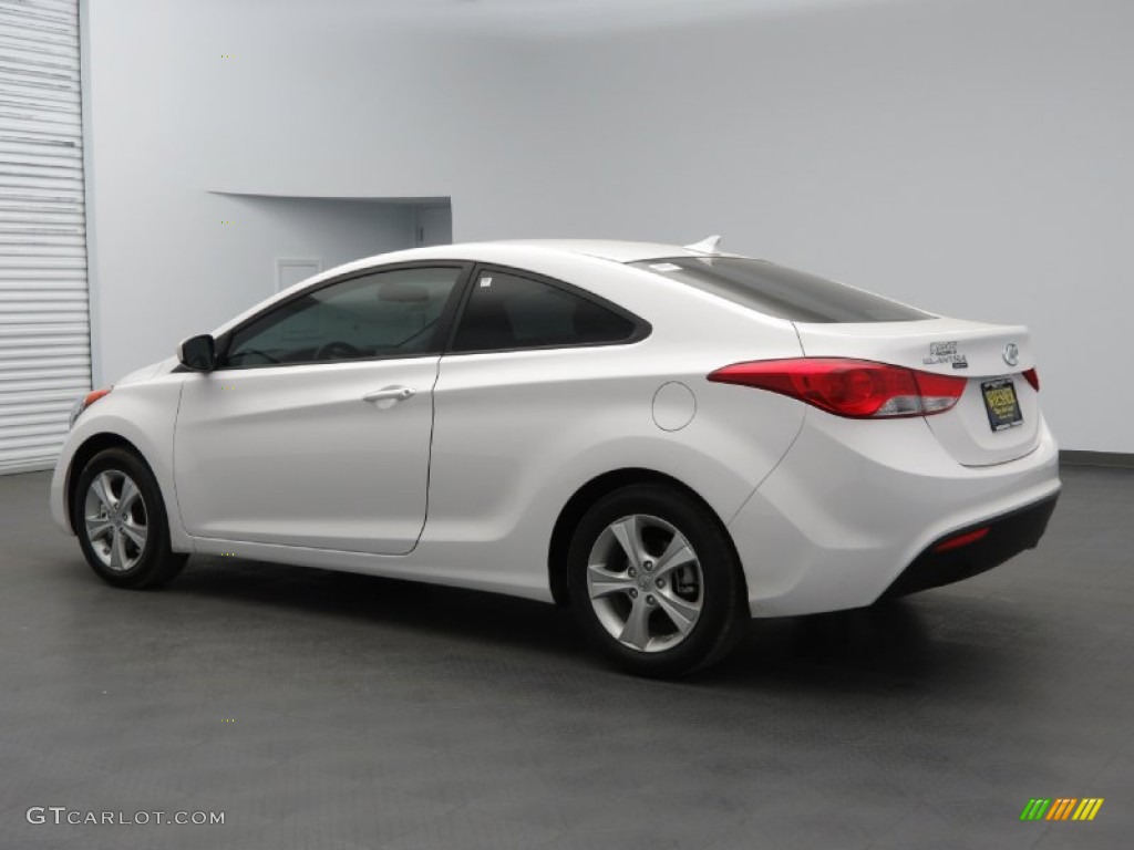 2013 Elantra Coupe GS - Monaco White / Gray photo #3
