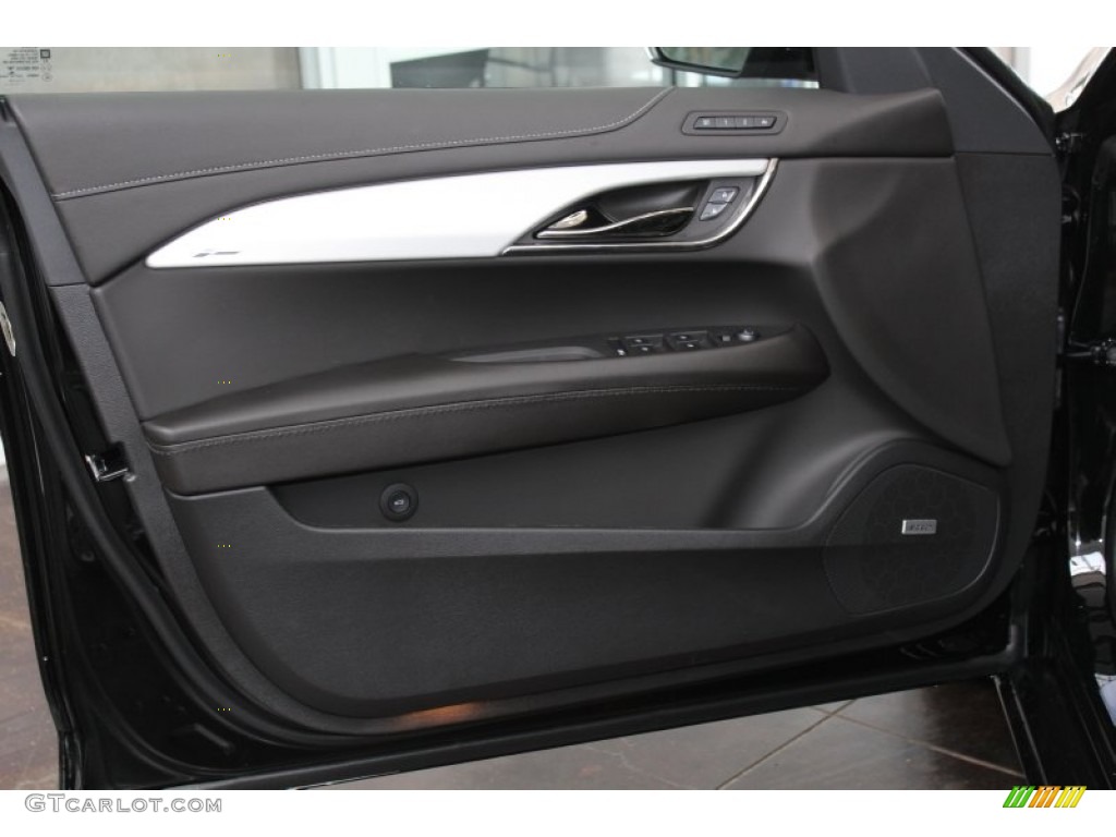 2013 Cadillac ATS 3.6L Luxury Jet Black/Jet Black Accents Door Panel Photo #82979824