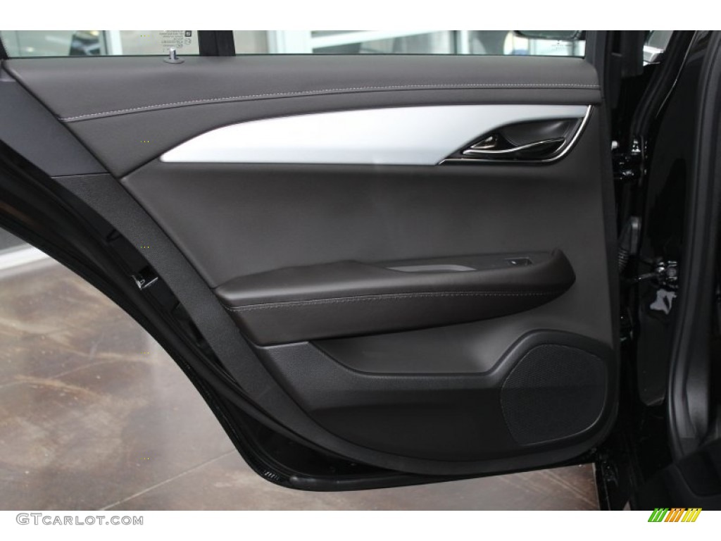 2013 Cadillac ATS 3.6L Luxury Jet Black/Jet Black Accents Door Panel Photo #82979916