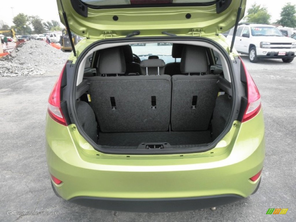 2011 Fiesta SES Hatchback - Lime Squeeze Metallic / Charcoal Black/Blue Cloth photo #27
