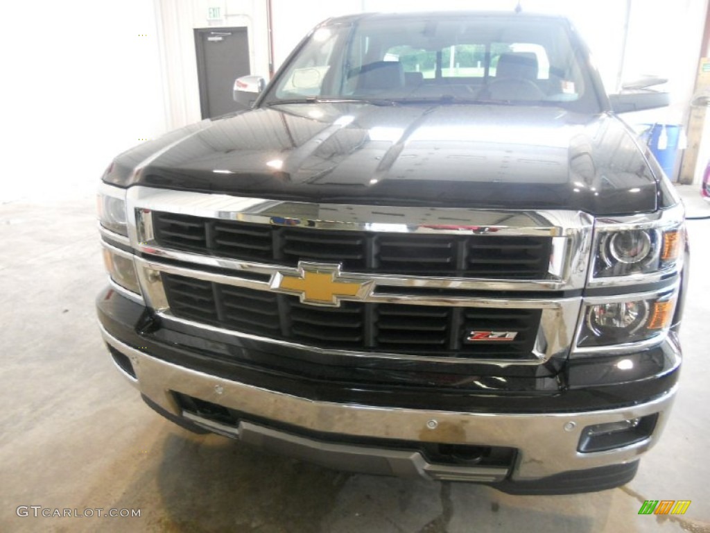 2014 Silverado 1500 LTZ Crew Cab 4x4 - Black / Jet Black/Dark Ash photo #2