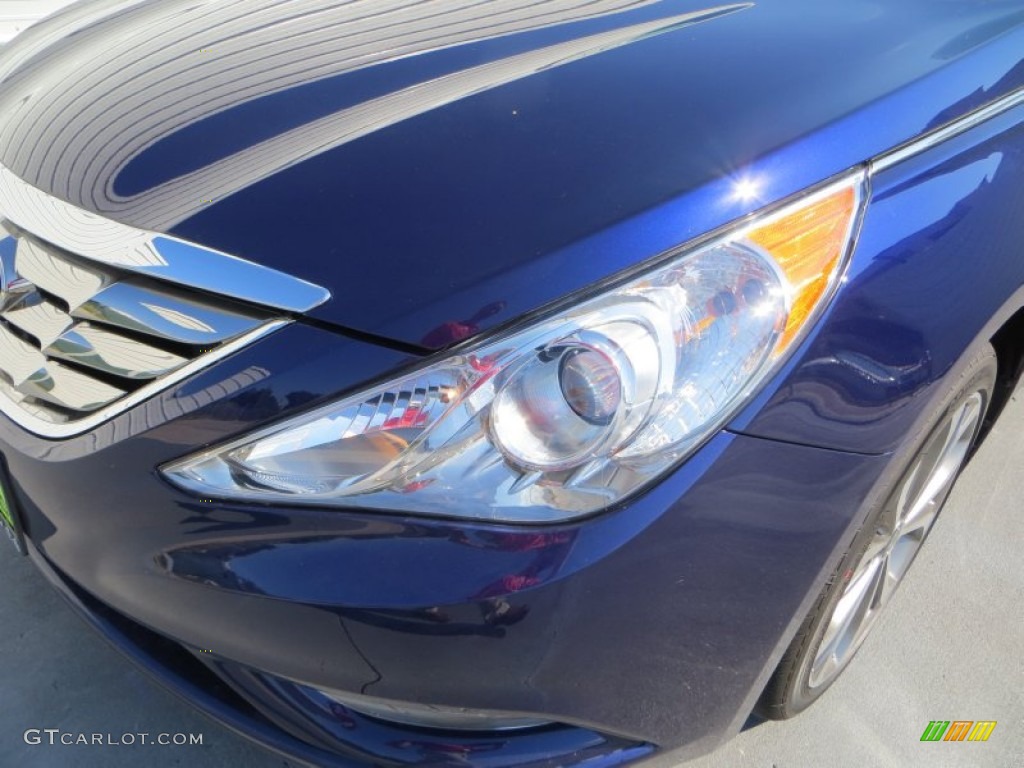 2013 Sonata SE 2.0T - Indigo Night Blue / Gray photo #9