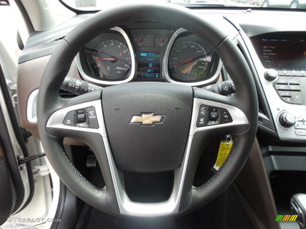 2013 Chevrolet Equinox LT Brownstone/Jet Black Steering Wheel Photo #82982770