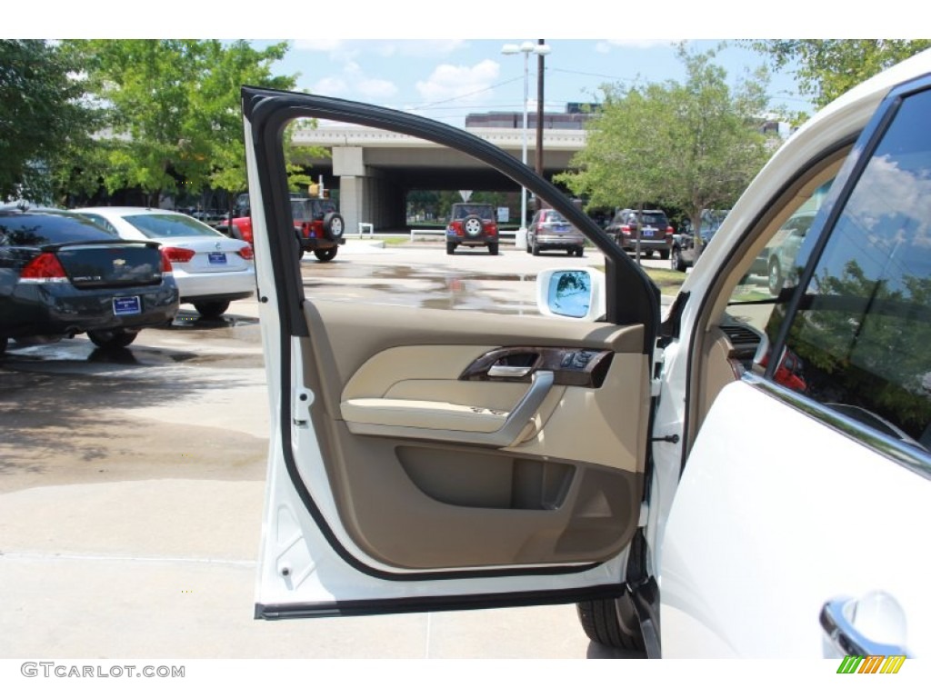 2012 MDX SH-AWD Technology - Aspen White Pearl II / Taupe photo #9