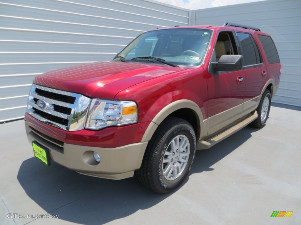 2013 Expedition XLT - Ruby Red / Camel photo #7