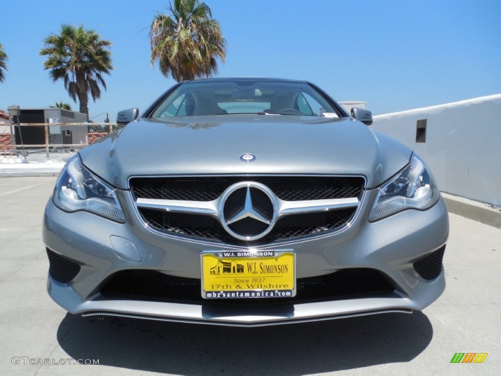 2014 E 350 Coupe - Iridium Silver Metallic / Silk Beige/Espresso Brown photo #2