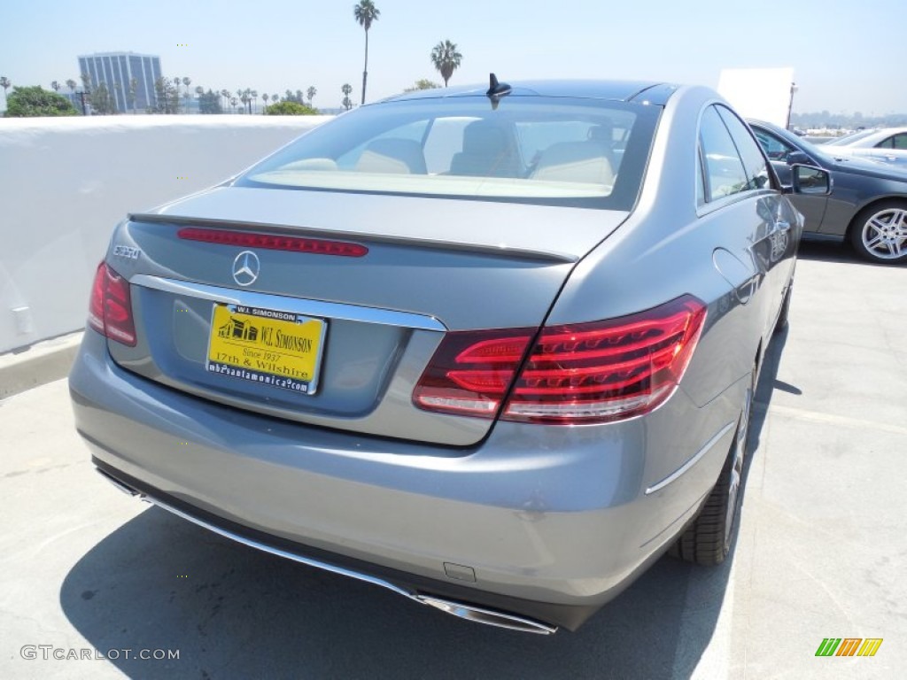 2014 E 350 Coupe - Iridium Silver Metallic / Silk Beige/Espresso Brown photo #4
