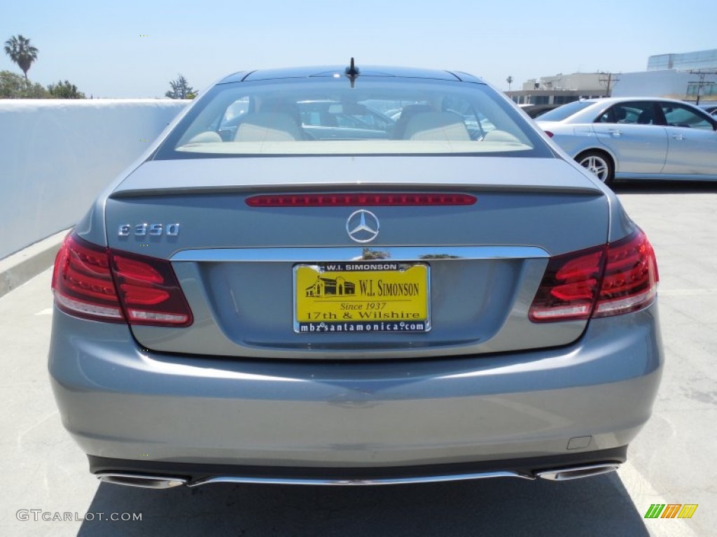 2014 E 350 Coupe - Iridium Silver Metallic / Silk Beige/Espresso Brown photo #5