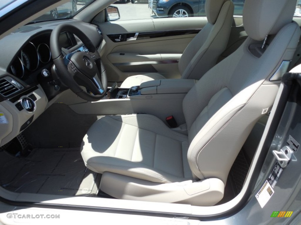2014 E 350 Coupe - Iridium Silver Metallic / Silk Beige/Espresso Brown photo #7