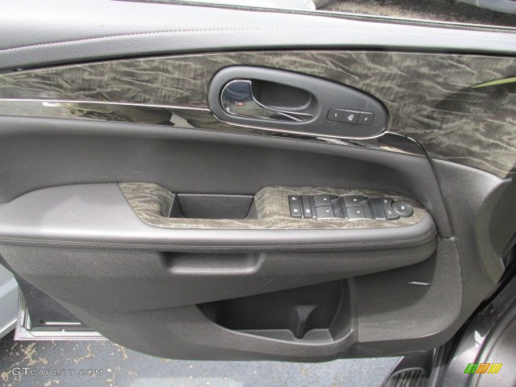 2013 Buick Enclave Leather AWD Ebony Leather Door Panel Photo #82987765