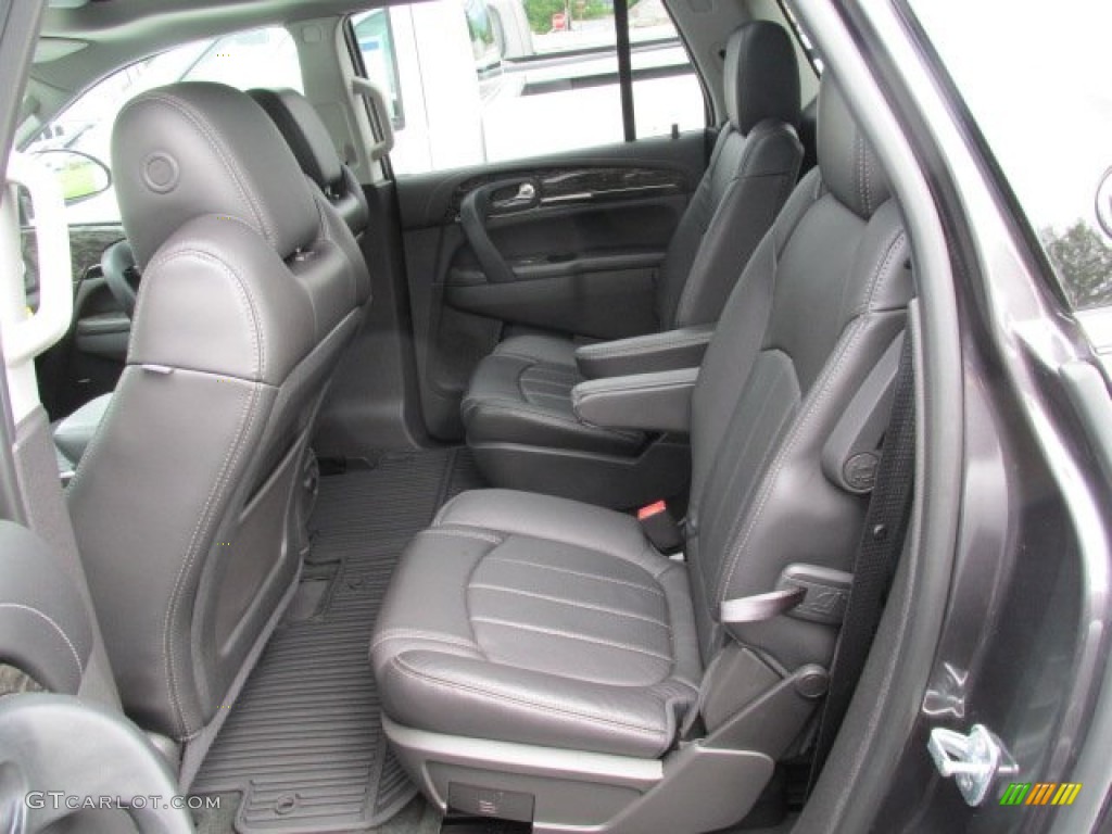 Ebony Leather Interior 2013 Buick Enclave Leather AWD Photo #82988074