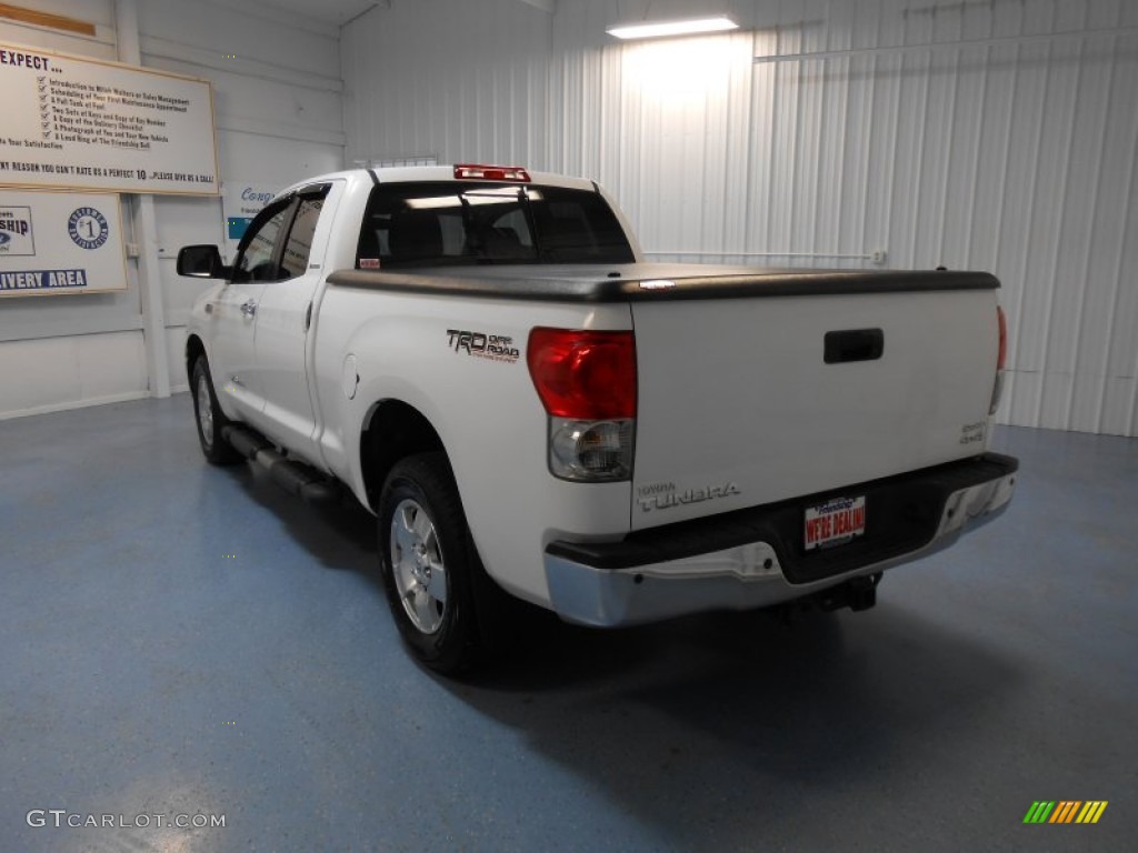 2007 Tundra Limited Double Cab 4x4 - Super White / Graphite Gray photo #6