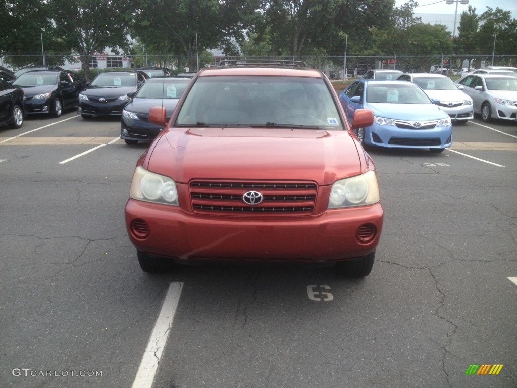 2003 Highlander V6 - Sundown Red Pearl / Ivory photo #1