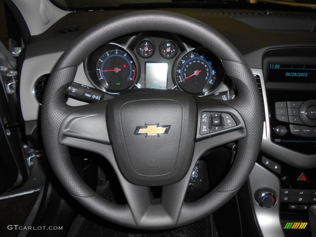 2014 Chevrolet Cruze LS Jet Black/Medium Titanium Steering Wheel Photo #82993291