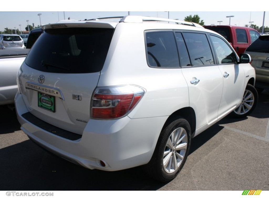 2010 Highlander Hybrid Limited 4WD - Blizzard White Pearl / Ash photo #2