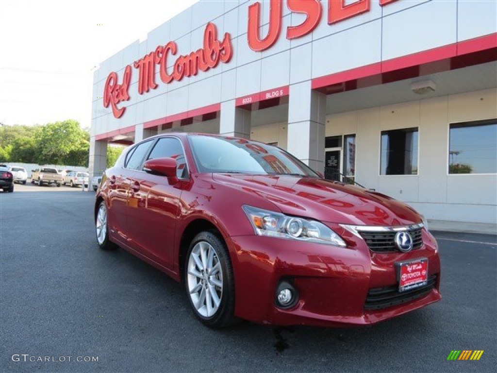 2011 CT 200h Hybrid Premium - Matador Red Mica / Ecru photo #1