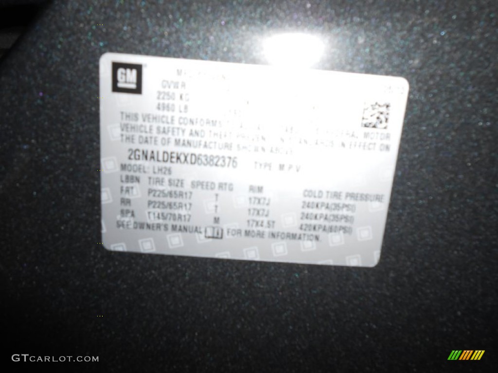 2013 Equinox LT - Ashen Gray Metallic / Light Titanium/Jet Black photo #14