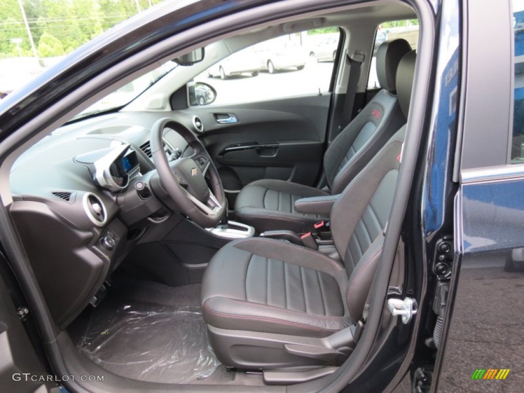 RS Jet Black Leather/Microfiber Interior 2013 Chevrolet Sonic RS Hatch Photo #82996001