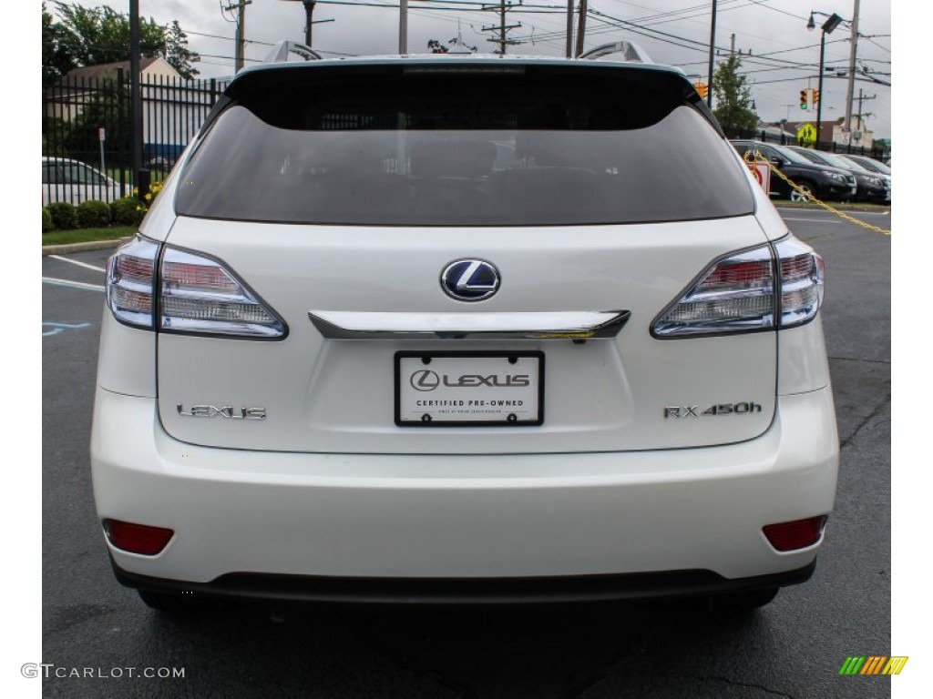 2010 RX 450h AWD Hybrid - Starfire White Pearl / Parchment/Brown Walnut photo #6