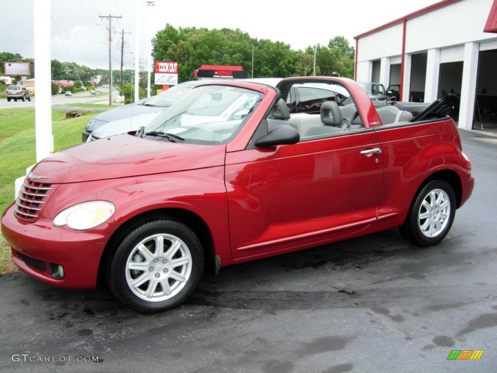 2006 PT Cruiser Touring Convertible - Inferno Red Crystal Pearl / Pastel Slate Gray photo #1