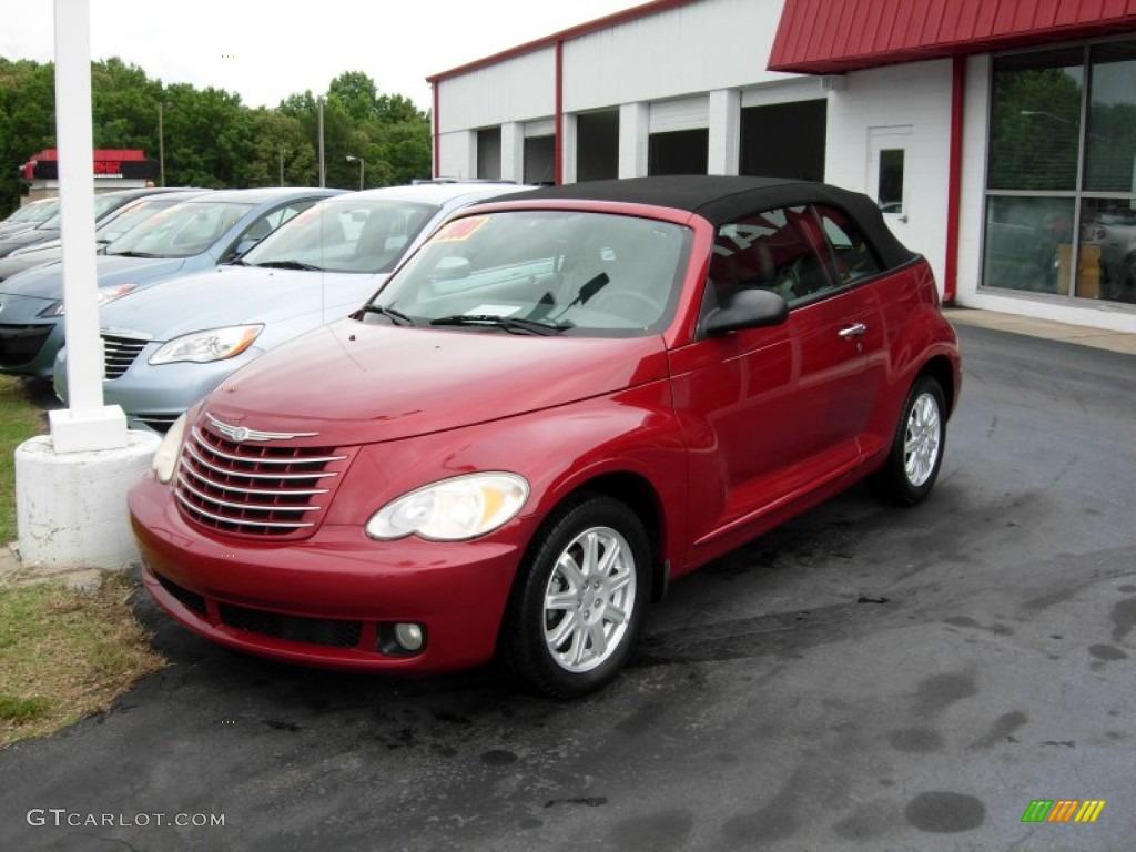 2006 PT Cruiser Touring Convertible - Inferno Red Crystal Pearl / Pastel Slate Gray photo #2
